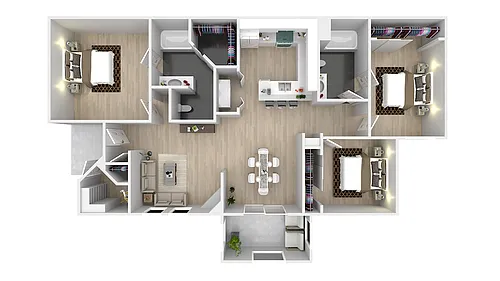 Floor plan 3 Bedroom 2 Bathroom