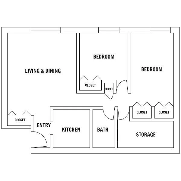 Floor plan Two Bedroom B