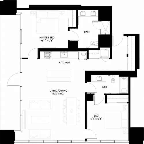 Floor plan 2-A