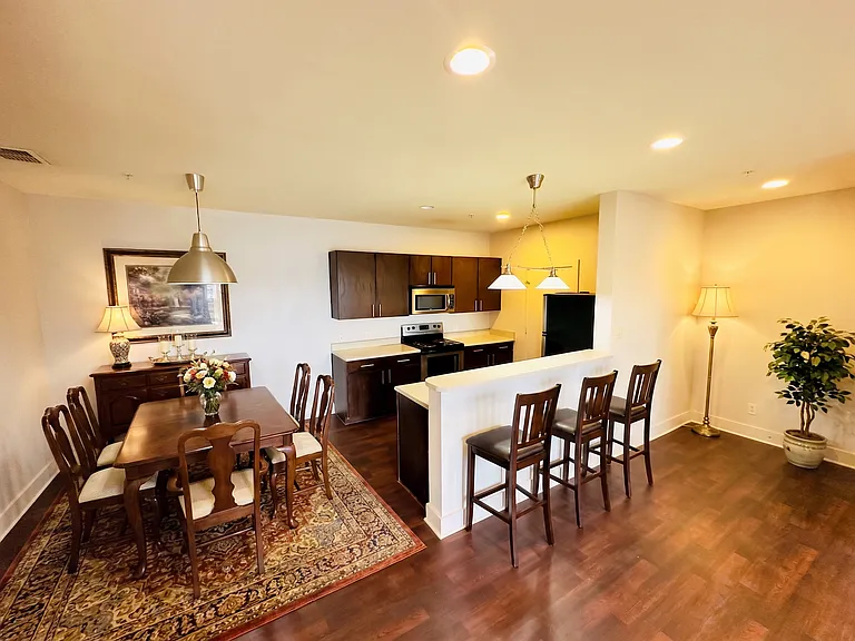 Open concept layout kitchen, dining and living; perfect for entertaining friends and family