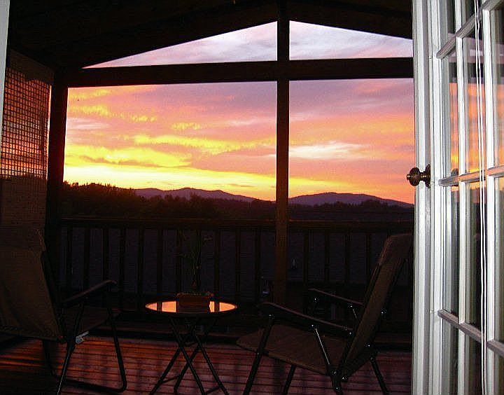 View from Dining Room, Looking Out to Back Deck.
