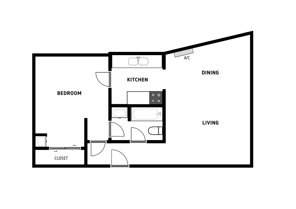 Floor plan 1 Bedroom