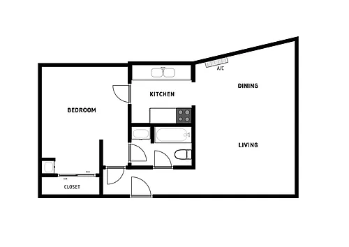 Floor plan 1 Bedroom