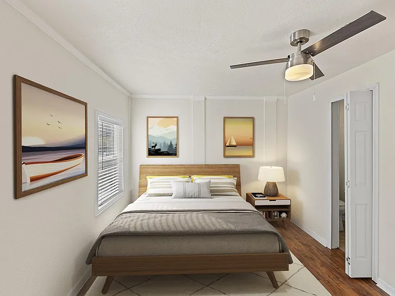 Bedroom 2. This image shows a virtually furnished space. Bedrooms come unfurnished.