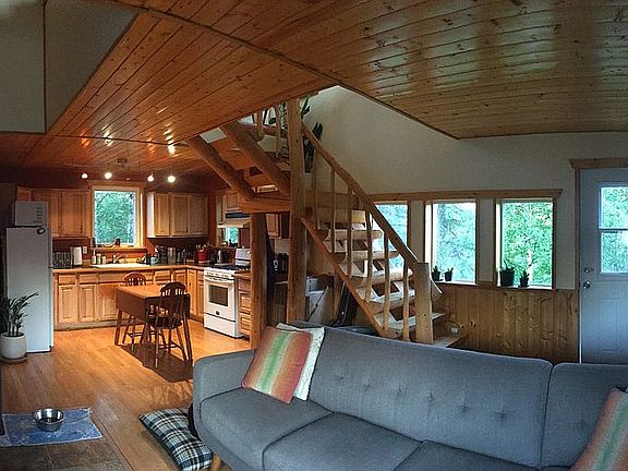 Log stairs