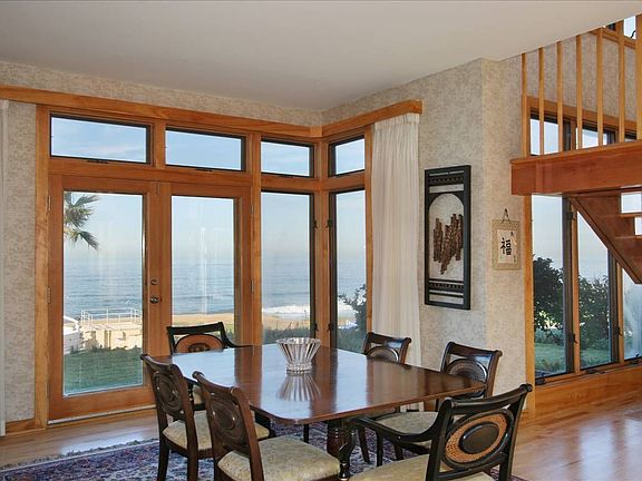 Dining room with door to the front yard and views!