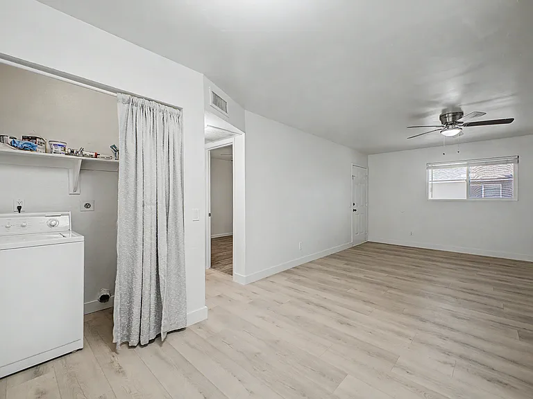 dining area/laundry closet
