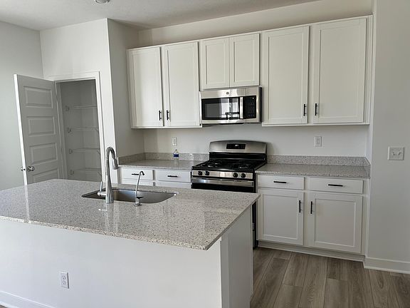 Kitchen with filtered water system installed