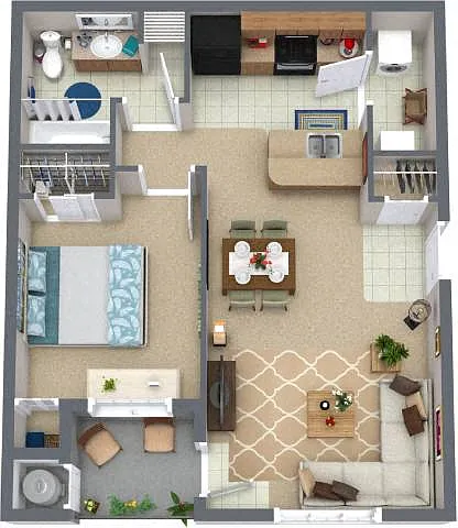 Floor plan 1X1