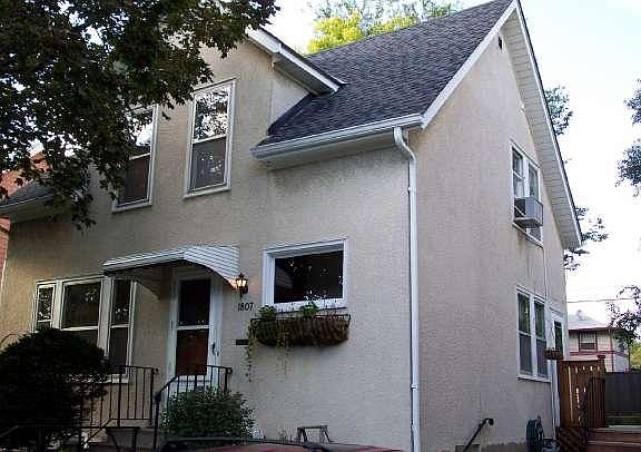 Air conditioning unit was removed. The home has central air conditioning and heat.