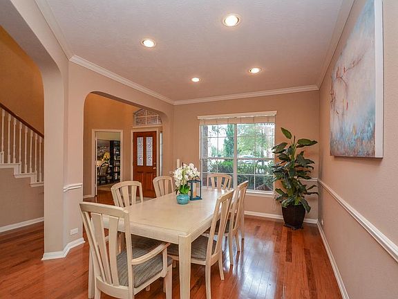 Spacious formal dining area.