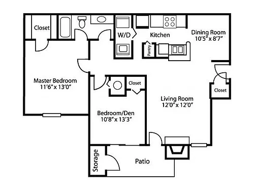 Floor plan B1 - Classic Interior