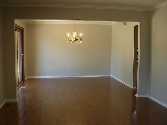 Living room flows to dining