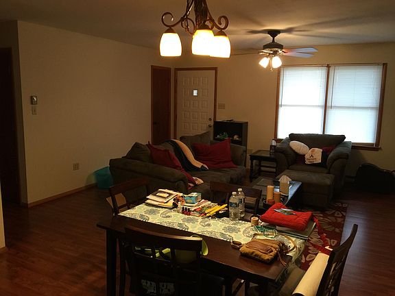 eat in kitchen looking into living room