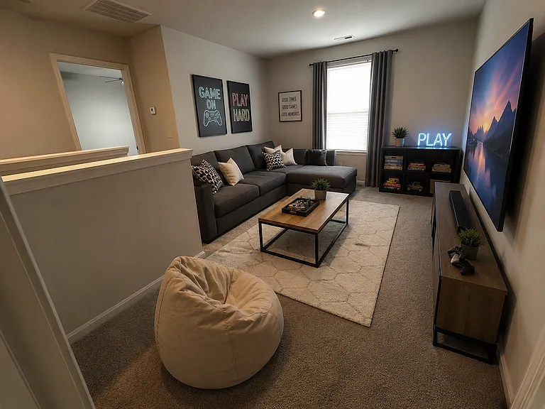 Upstairs landing living room area