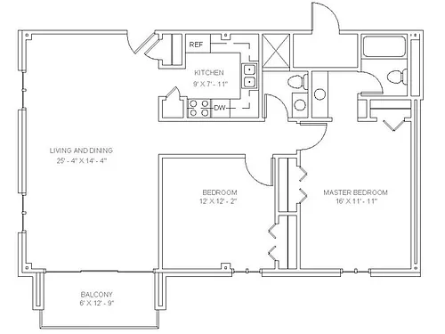 Floor plan 2 Bedroom