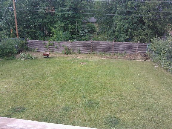 Backyard before shed
