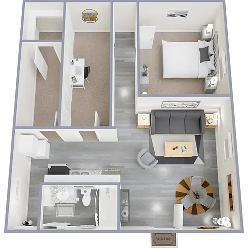 Floor plan 1X1 780