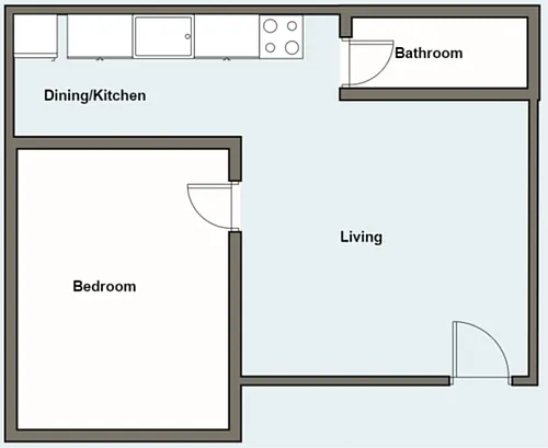 Floor plan 1 Bedroom