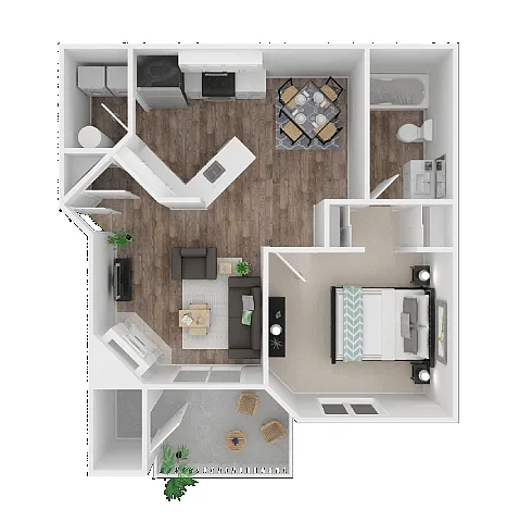 Floor plan 1x1 Reno