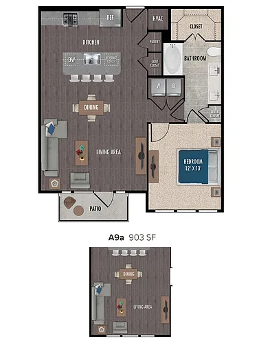 Floor plan A9a-1x1