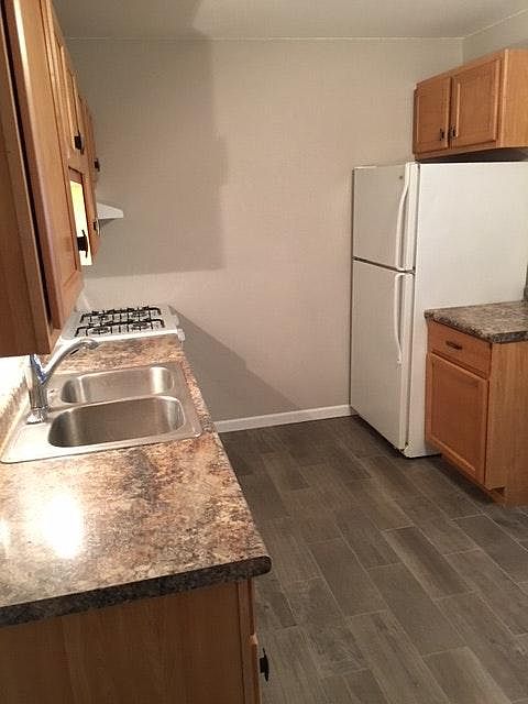 Kitchen with eat in area.