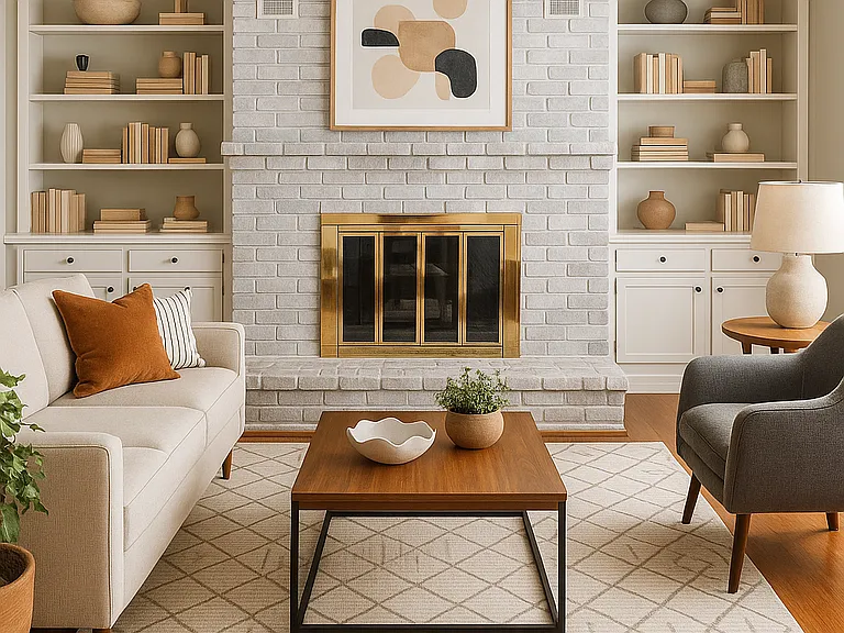 Family Room - AI staged for photo