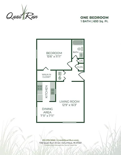 Floor plan 1 Bedroom