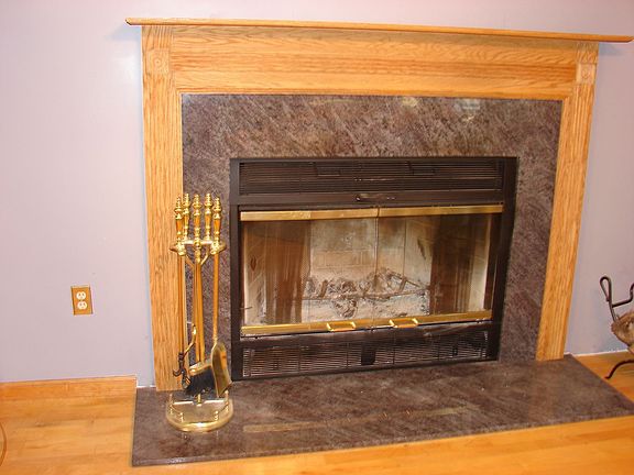 beautiful gas fireplace!