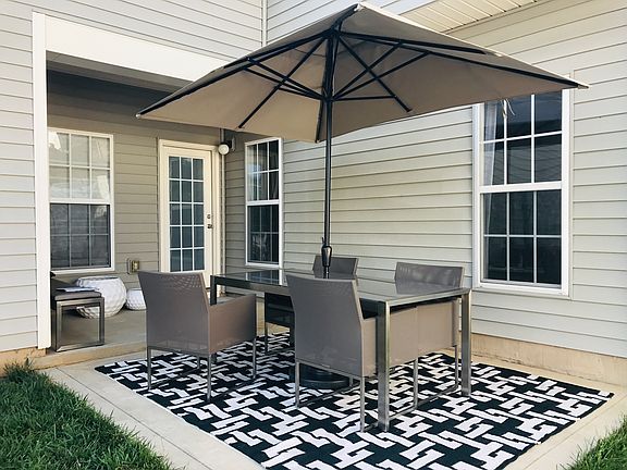 Rear porch and patio