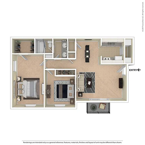 Floor plan Westgate Two Bedroom Newport