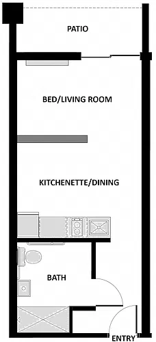 Floor plan Studio Annex ADA