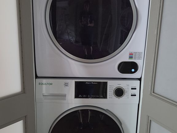 Washer and dryer in the home.