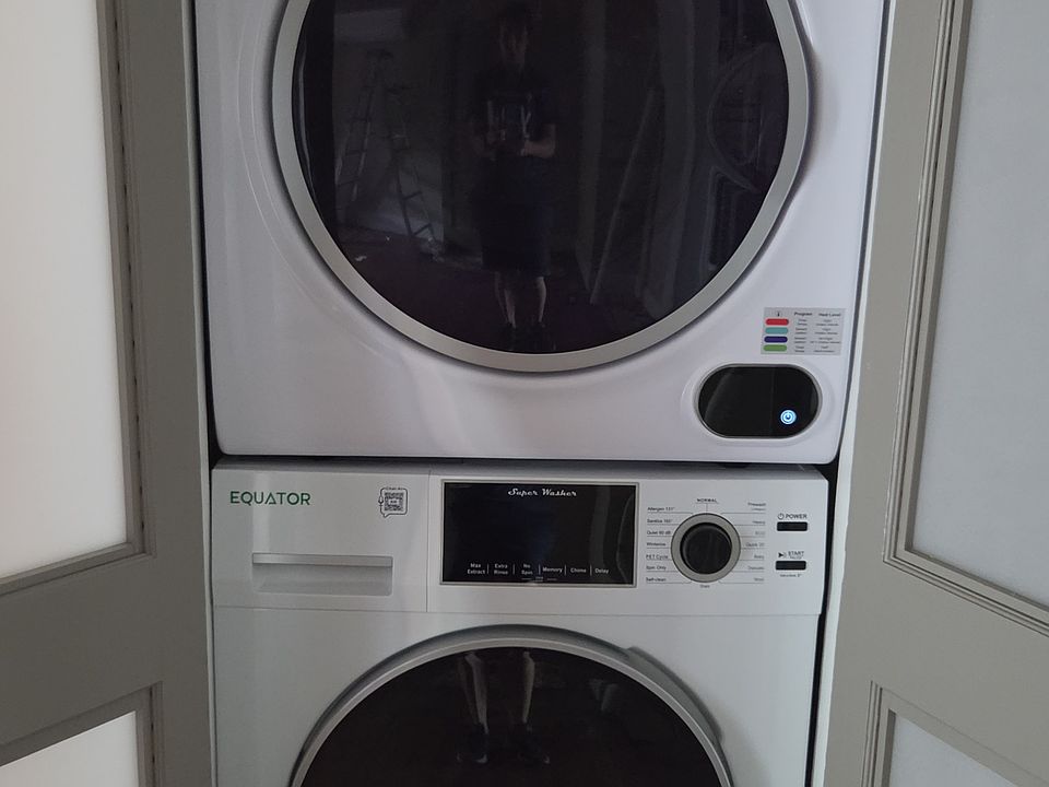 Washer and dryer in the home.