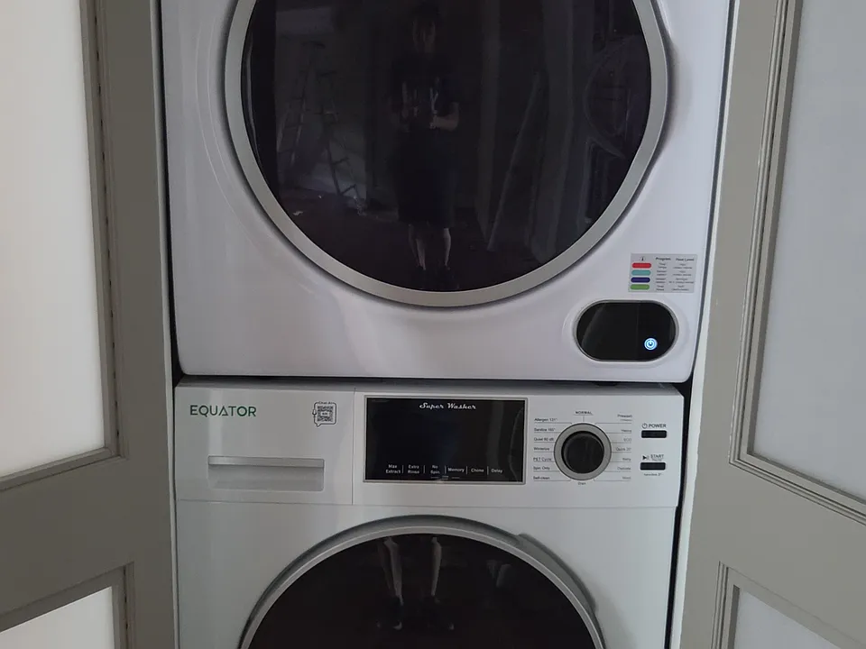 Washer and dryer in the home.