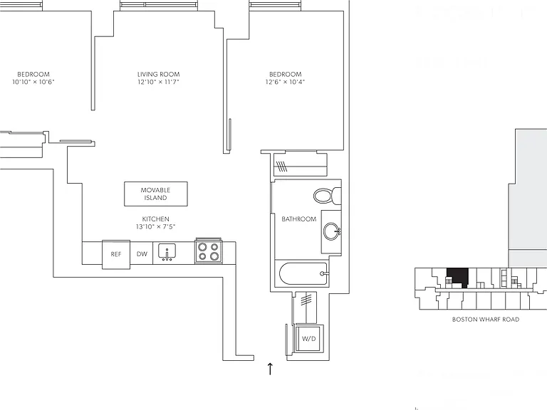 B1 floor plan Watermark Seaport