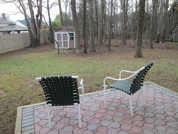 relax at back patio, almost new shed