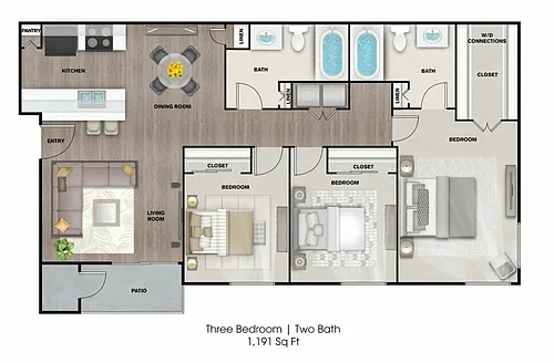 Floor plan 3 Bdrm Premium