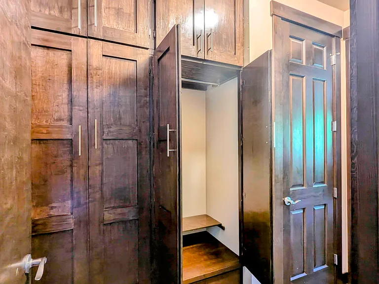Coats and shoes closets