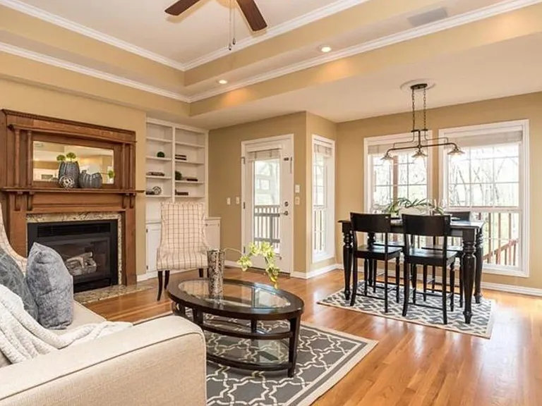 living room + eat-in dining nook