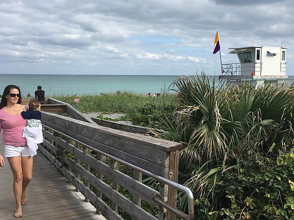 short walk to beach