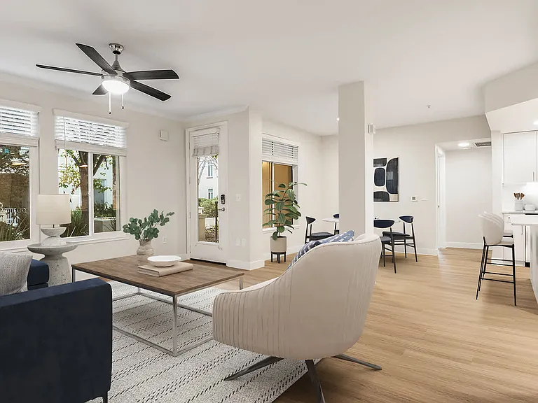 Living Room with Hard Surface Flooring