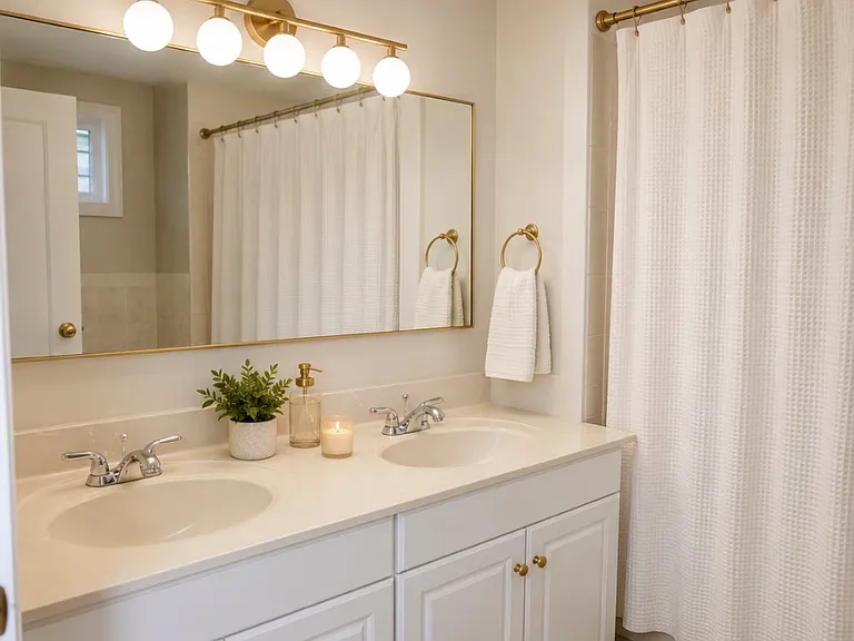 Bathroom off bedroom on main floor