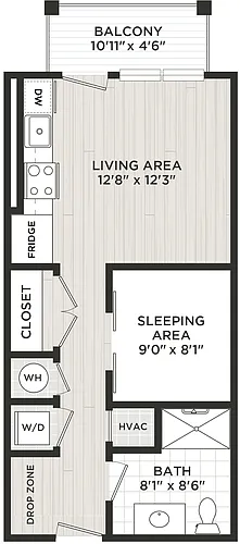 Floor plan Studio-A1