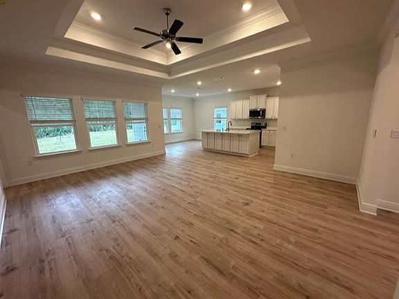 Great Room floor plan with Coffered ceilings