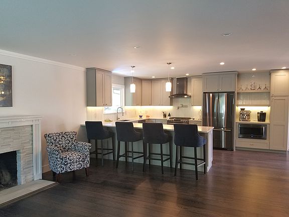 Living room view of kitchen