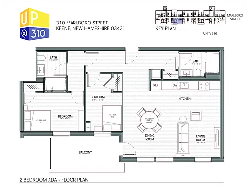 Floor plan 2 BEDROOM ADA