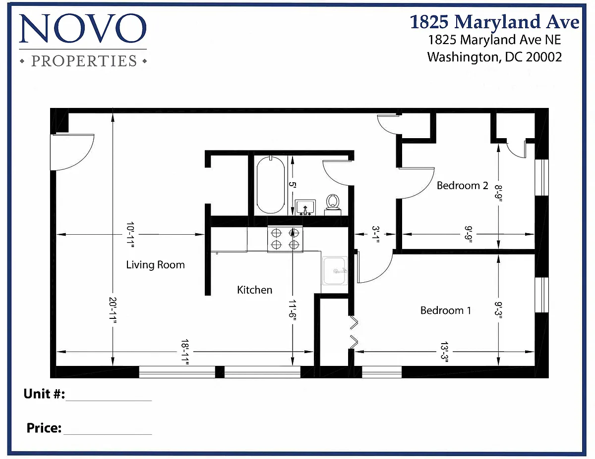 Floor plan Two Bedroom