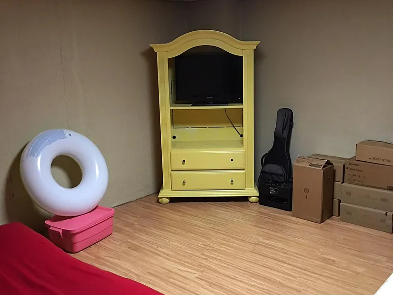 Previous tenant's basement living room
