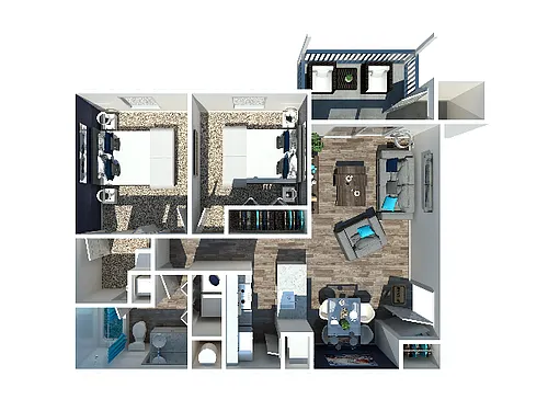 Floor plan Two Bedroom L